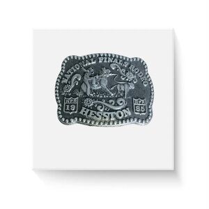 Vintage 1985 3rd Edition Mini Hesston NFR Belt Buckle